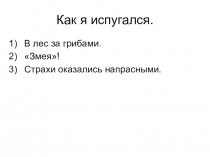 Презентация к уроку русского языка на тему Сочинение - описание Как я испугался  (5 класс)