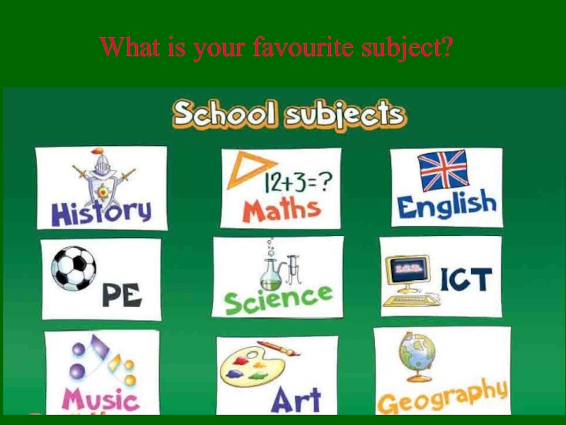 What your favourite subject