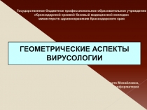 Презентация по математике на тему Геометрические аспекты вирусологии
