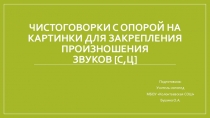 Чистоговорки с опорой на картинки для закрепления произношения звуков [с,ц]