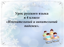 Именительный и винительный падежи имён существительных в единственном числе.