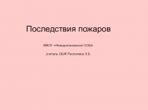 Презентация по ОБЖ Последствия пожаров