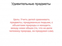 Презентация для знятия в подготовительной группе детского сада на тему:Удивительные предметы.