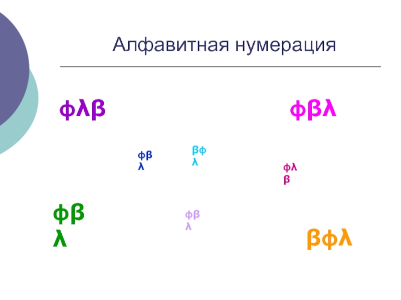 Нумерация. Алфавитная нумерация. Нумерация Альфа.