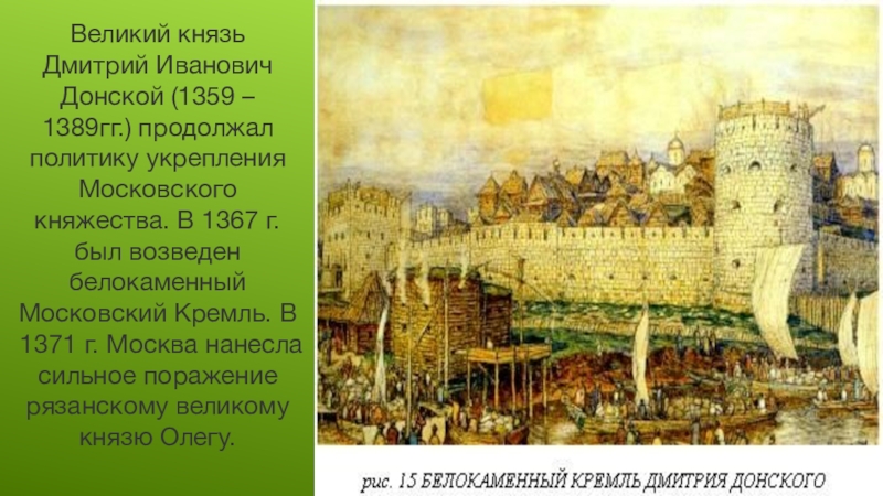 Московско владимирская русь при дмитрии донском 7 класс 8 вид презентация