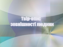 Твір - опис зовнішності людини. Урок розвитку мовлення у 7 класі.