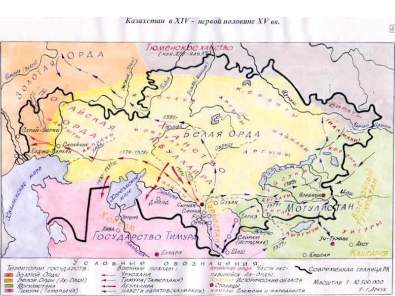 Карта казахстана карта история