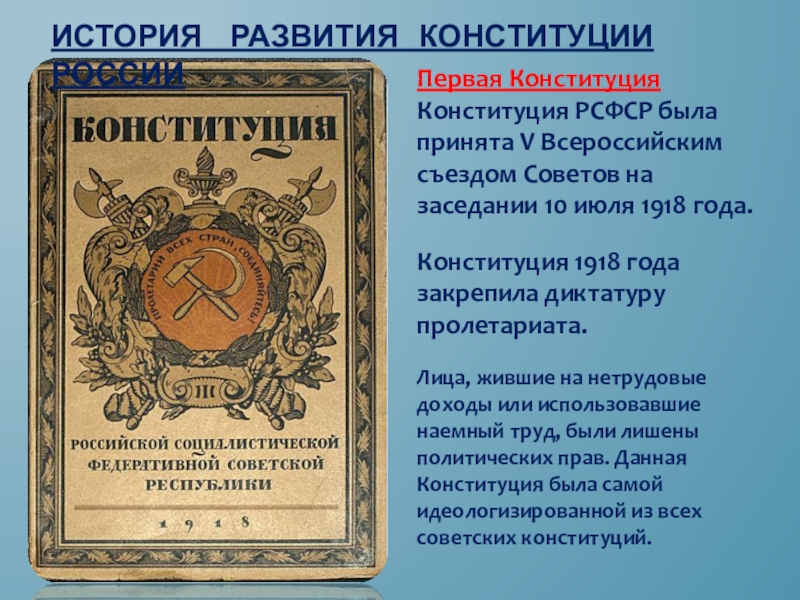 Проект конституции 1917