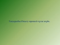 Слайд. Оқыту процесі-тұтас жүйе