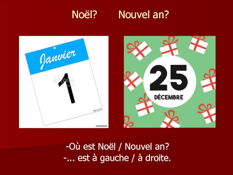 Презентация Презентация по французскому языку на тему Noel et Nouvel an