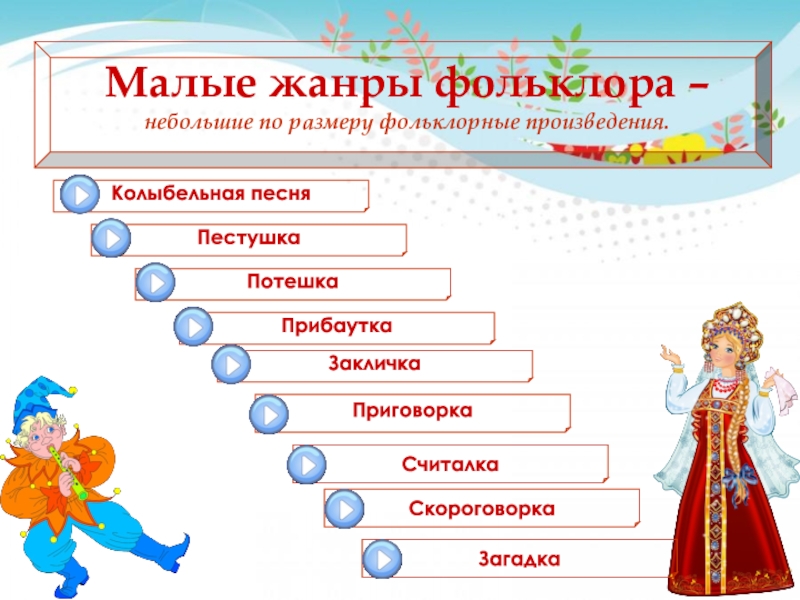 Проект малые жанры фольклора 5 класс литература