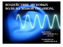 Презентация научно-исследовательской работы Воздействие звуковых волн на живой организм