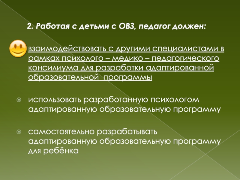 Педагог работает с классом по адаптированной программе