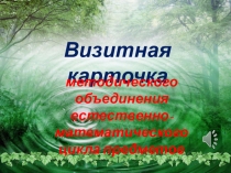 Презентация на конкурс шкльных методических объединений по теме: Визитная карточка естественно-математического цикла предметов