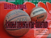 Презентация Школа, мяч, баскетбол