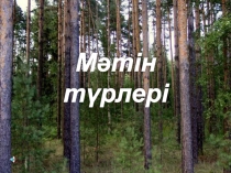 Презентация Ашық сабақ Мәтін түрлері