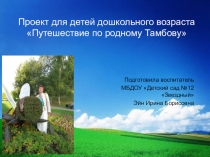 Презентация педагогического проекта По улицам родного города