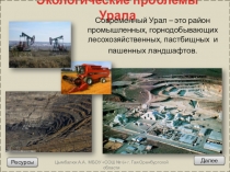 Презентация по географии на тему Экологические проблемы Урала (8-9 класс)