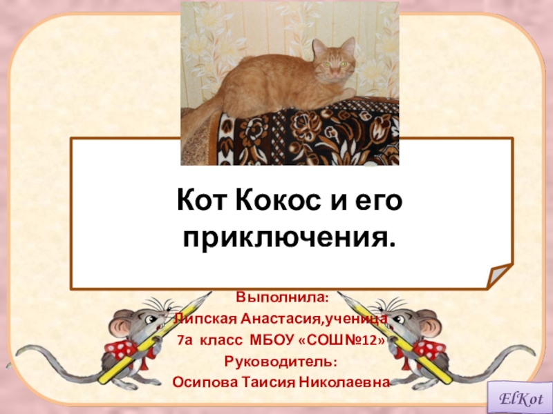 Презентация про кота 1 класс