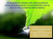 Международное сотрудничество в области защиты биосферы