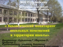 Презентация Экологический мониторинг школьных помещений и территории школы