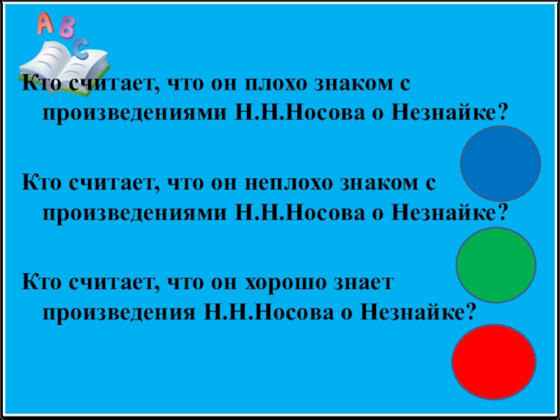 Презентация о н носове 3 класс