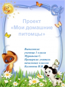 Проект по окружающему миру Мои домашние питомцы