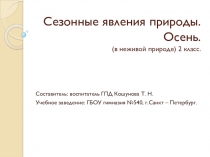 Презентация: Сезонные явления природы. (в неживой природе) Лето.