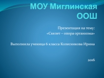 Презентация по биологии на тему Скелет - опора организма