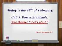 Презентация по английскому языку на тему: Domestic animals (1 класс)