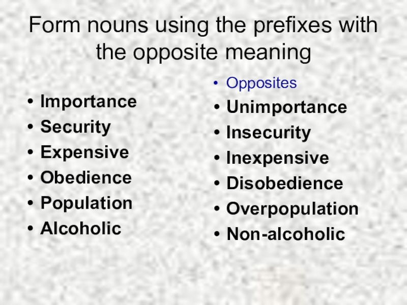 Form nouns перевод. Noun form. Noun prefixes. Forming Nouns. Nouns with prefixes.