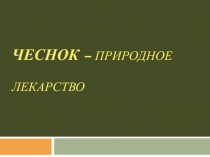 Презентация по здоровьесбережению на тему Чеснок-природное лекарство