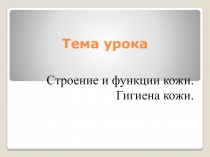 Урок. 8 класс. Кожа