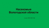 Презентация по окружающему миру Насекомые Вологодской области (2 класс)