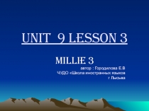 The weather  к учебнику Millie 3 unit 9 lesson 3