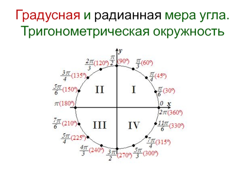 Величина угла в градусах на окружности. Круг радианной меры. Основы тригонометрии радианная мера угла. Тригонометрический круг. Окружность тригонометрия.