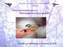 Презентация к проекту по познавательному развитию в первой младшей группе Покормите птиц зимой