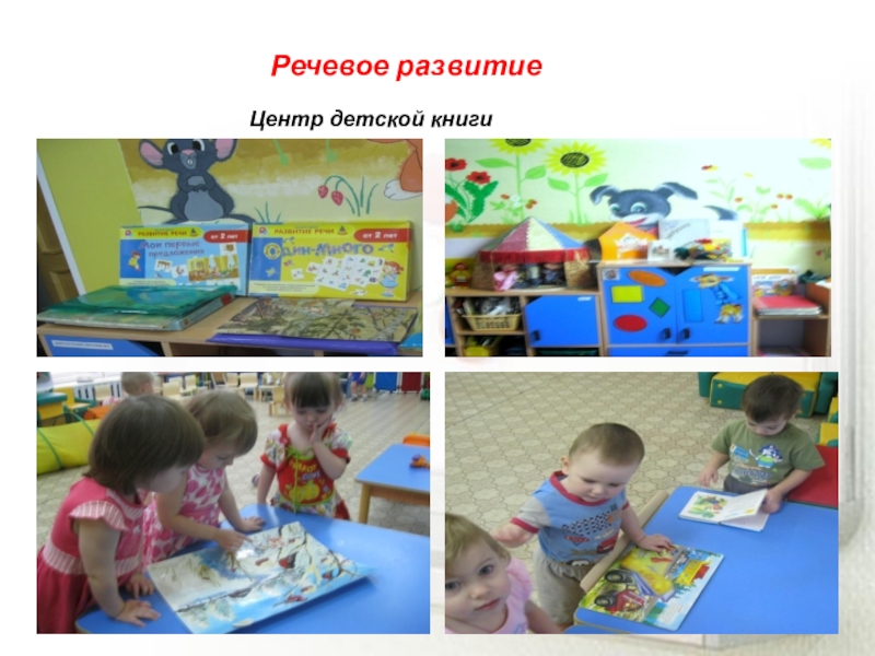Речевое развитие	Центр детской книги