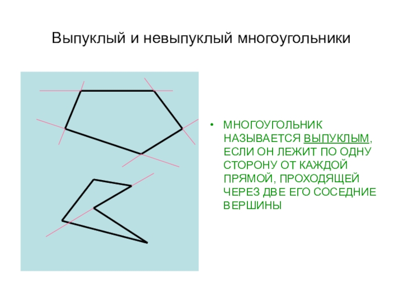 Какой многоугольник называется выпуклым