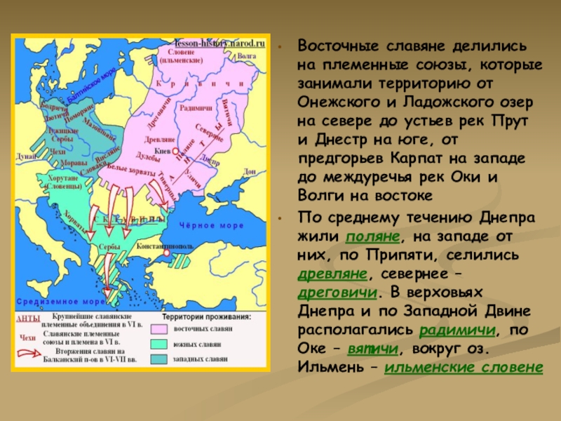 Объединение восточных славян. Восточные славяне делились на. Крупные Союзы восточных славян. Племена восточных славян. Союзы славянских племен.