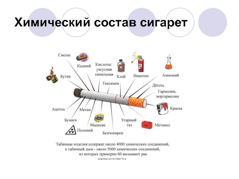 Из чего состоит сигарета рисунок