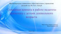 Доклад на районном методическом объединении Работа педагога-психолога с детьми дошкольного возраста в сенсорной комнате