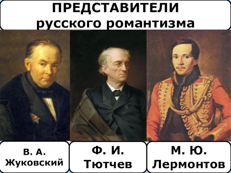 Российские представители. Романтизм в литературе 19 века Жуковский Пушкин Лермонтов. Представители романтизма в литературе в России. Представители романтизма в литературе 19 века в России. Писатели романтизма 19 века.