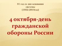 Презентация День гражданской обороны