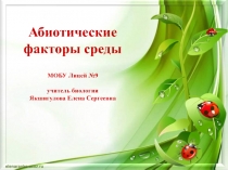 Презентация по экологии Абиотические факторы среды
