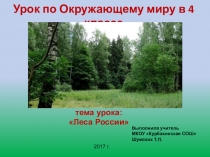 Презентация по окружающему миру на тему Леса России