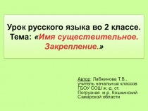 Презентация по русскому языку Имя существительное. Закрепление (2 класс)
