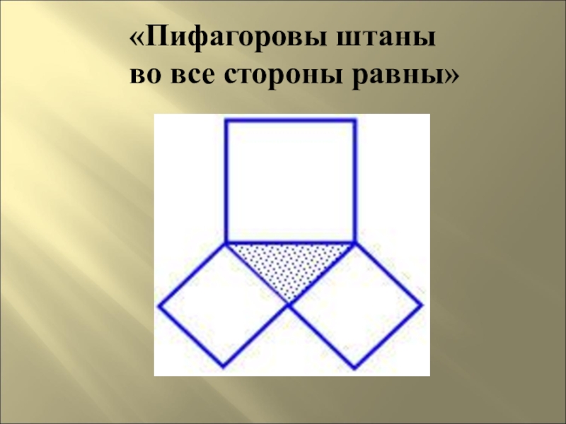 Картинка пифагоровы штаны во все стороны равны