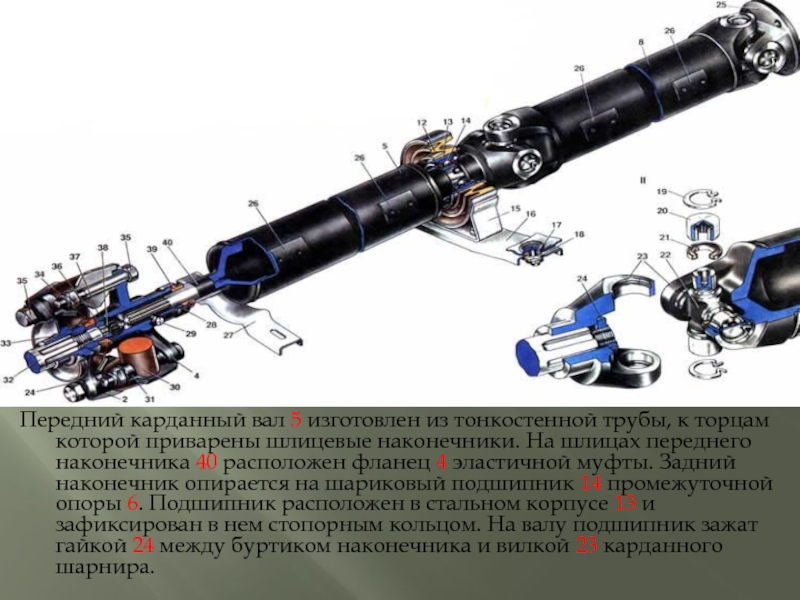 Размеры карданных валов зил