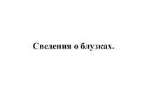 Презентация по трудовому обучениюСведения о блузках(8 класс)